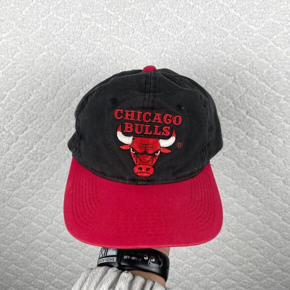 NBA Other - Vintage 90s Chicago Bulls Faded Snapback Hat Cap Black One Size Fits NBA USA